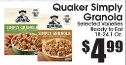 Supremo Foods Inc Quaker Simply Granola offer