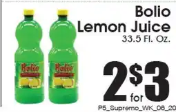 Supremo Foods Inc Bolio Lemon Juice offer