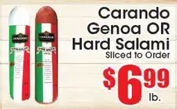 Supremo Foods Inc Carando Genoa OR Hard Salami offer