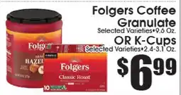 Supremo Foods Inc Folgers Coffee Granulate OR K-Cups offer