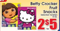 Supremo Foods Inc Betty Crocker Fruit Snacks offer