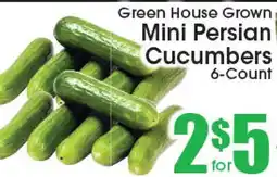 Supremo Foods Inc Green House Grown Mini Persian Cucumbers offer