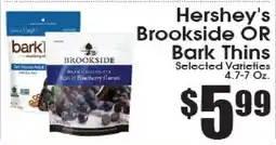 Supremo Foods Inc Hershey's Brookside OR Bark Thins offer