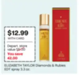 CVS ELIZABETH TAYLOR Diamonds & Rubies EDT spray offer