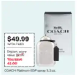 CVS COACH Platinum EDP spray offer