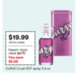 CVS CURVE Crush EDT spray offer