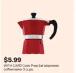 CVS Cook Prep Eat espresso coffeemaker 3 cups offer