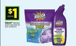 Dollar General Kaboom Toilet Bowl Cleaner Citrus Green Tea 14 oz. or Pods 10 ct offer
