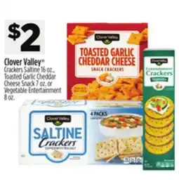 Dollar General Clover Valley Crackers Saltine, Toasted Garlic Cheddar Cheese Snack or Vegetable Entertainment offer