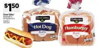 Dollar General Clover Valley Hamburger or Hot Dog Buns offer