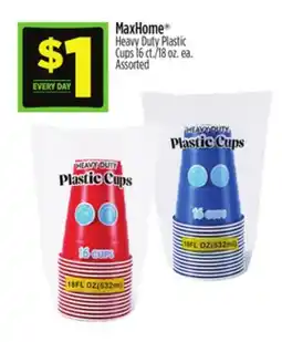 Dollar General MaxHome Heavy Duty Plastic Cups offer