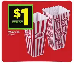 Dollar General Popcorn Tub offer