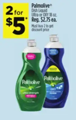 Dollar General Palmolive Dish Liquid Ultra or OXY offer