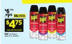 Dollar General Raid Ant & Roach Spray offer