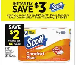 Dollar General Scott Bath Tissue Comfort Plus offer