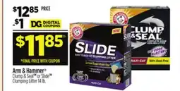 Dollar General Arm & Hammer Clump & Seal or Slide Clumping Litter offer