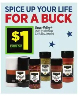 Dollar General Clover Valley Spices or Seasonings offer