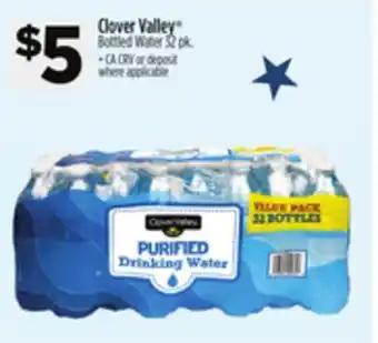 Dollar General Clover Valley Bottled Water offer