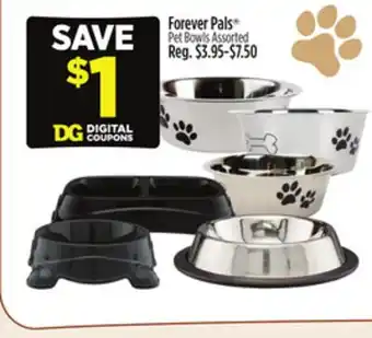 Dollar General Forever Pals Pet Bowls Assorted offer