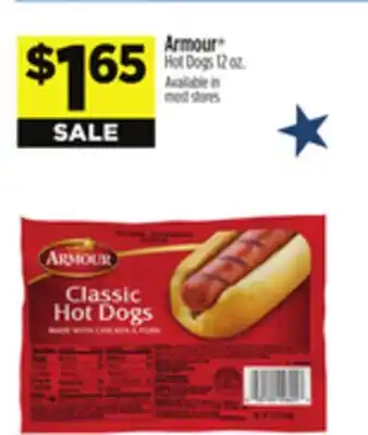 Dollar General Armour Hot Dogs offer