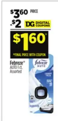 Dollar General Febreze AUTO offer
