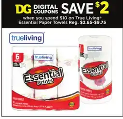 Dollar General True Living Essential Paper Towels offer