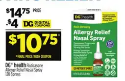 Dollar General DG health Fluticasone Allergy Relief Nasal Spray offer