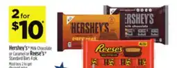 Dollar General Hershey's Milk Chocolate or Caramel or Reese's Standard Bars offer