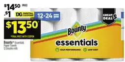 Dollar General Bounty Essentials Paper Towels 12 Double rolls offer