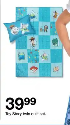 Target Toy Story twin quilt set offer