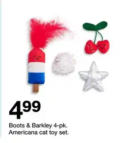 Target Boots & Barkley 4-pk. Americana cat toy set offer