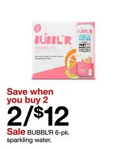Target BUBBL'R sparkling water offer