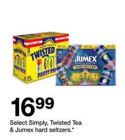 Target Select Simply, Twisted Tea & Jumex hard seltzers offer