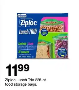 Target Ziploc Lunch Trio 225-ct. food storage bags offer