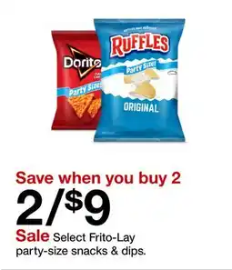 Target Sale Select Frito-Lay party-size snacks & dips offer