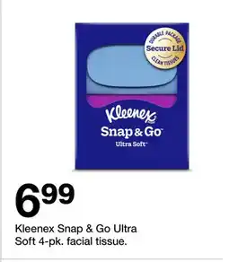 Target Kleenex Snap & Go Ultra Soft 4-pk. facial tissue offer