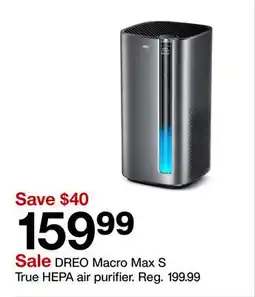 Target DREO Macro Max S True HEPA air purifier offer