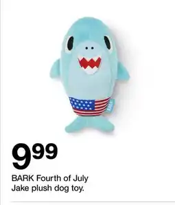 Target BARK Fourth of July Jake plush dog toy offer