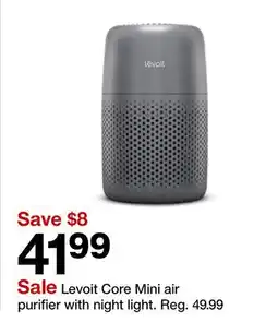 Target Levoit Core Mini air purifier with night light offer