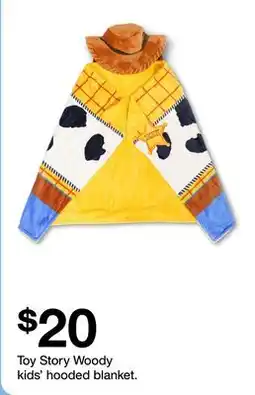 Target Toy Story Woody kids' hooded blanket offer