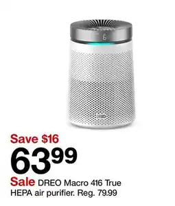 Target DREO Macro 416 True HEPA air purifier offer