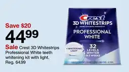 Target Crest 3D Whitestrips Professional White teeth whitening kit with light offer