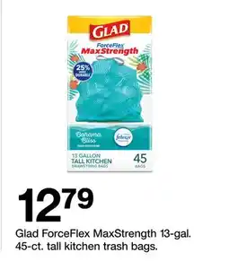 Target Glad ForceFlex MaxStrength 13-gal. 45-cd. tall kitchen trash bags offer