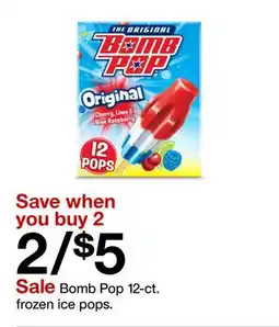 Target Sale Bomb Pop 12.ct. frozen ice pops offer