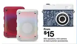 Target Mini speakers, mini camera & more summer accessories offer