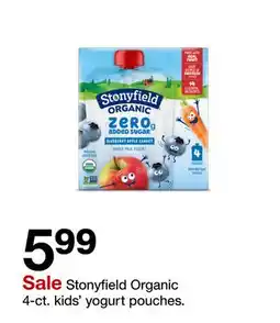 Target Stonyfield Organic 4 ct. kids' yogurt pouches offer