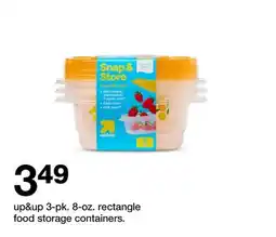 Target up&up 3-pk. 8-oz. rectangle food storage containers offer