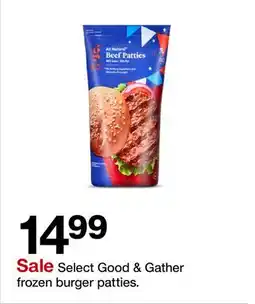 Target Select Good & Gather frozen burger patties offer