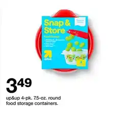 Target Up&up 4-pk. 7.5-oz. round food storage containers offer