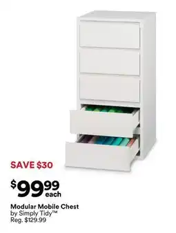 Michaels Modular Mobile Chest by Simply Tidy offer